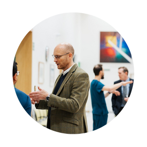 Medical networking event discussion